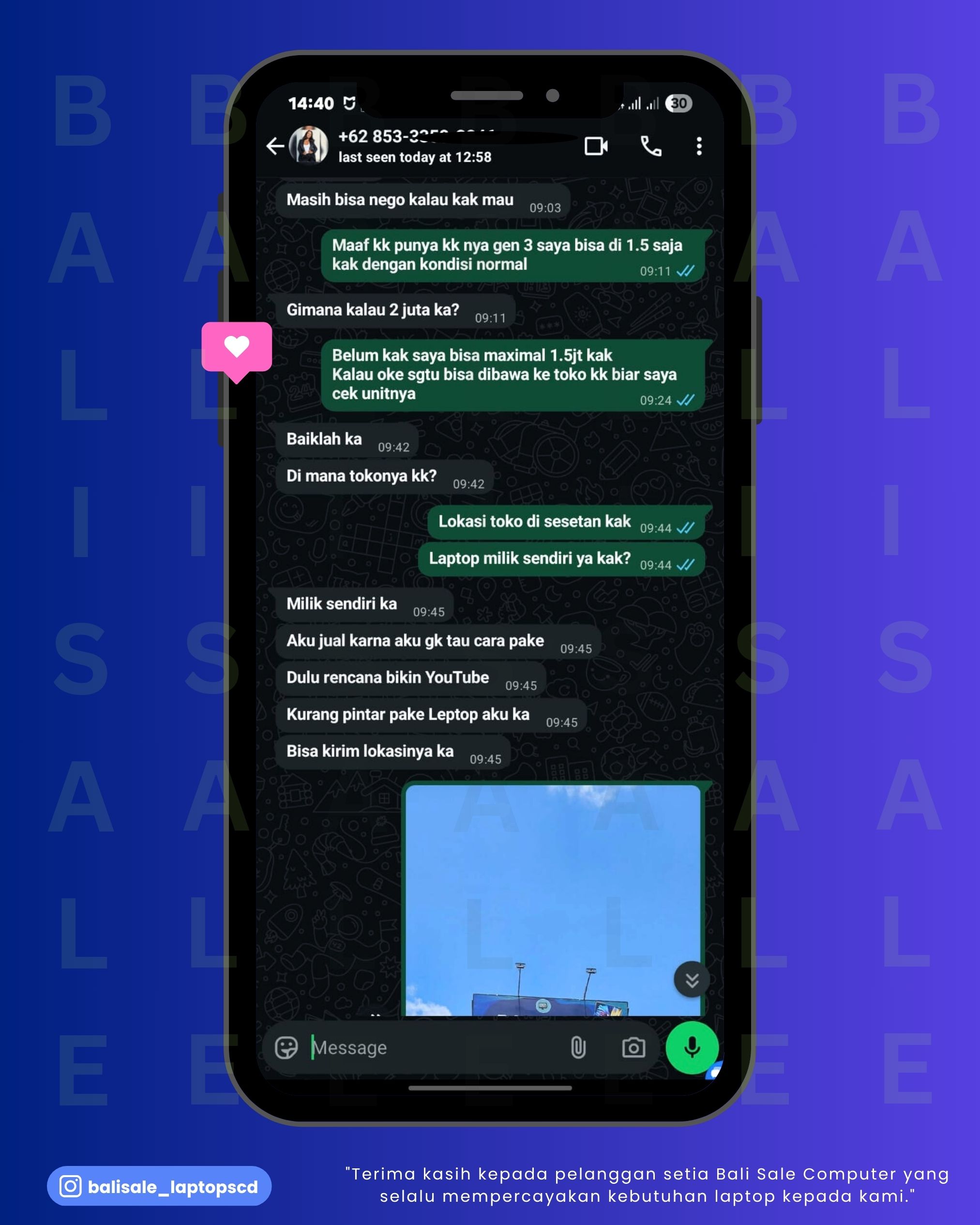 Chat testimoni April